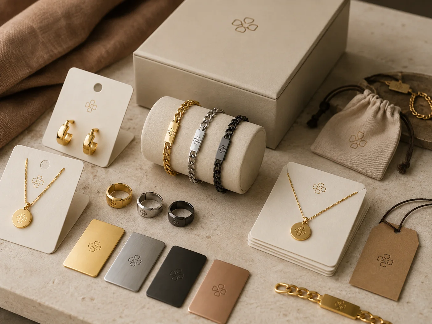 Jewelry finish samples
