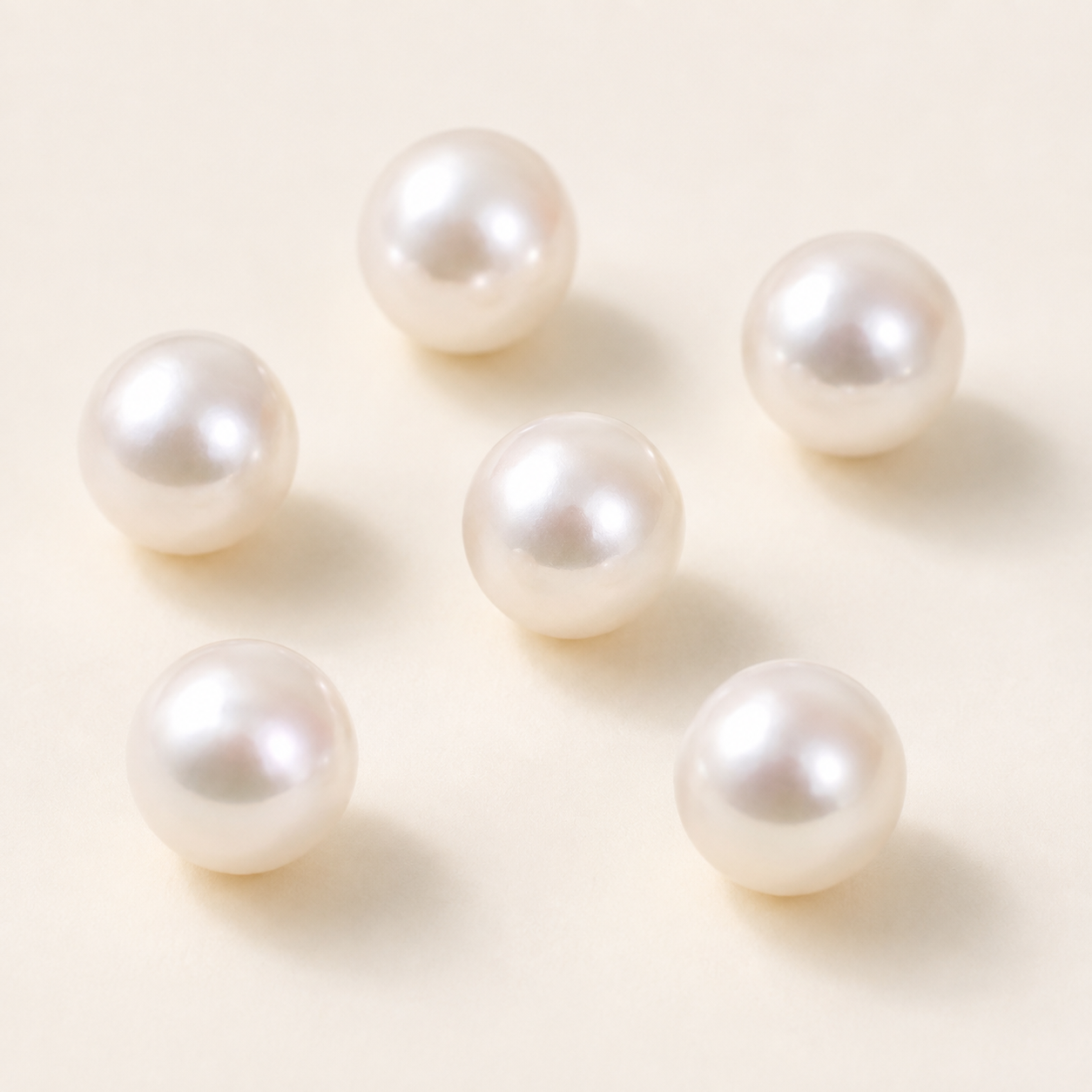 Lustrous pearl jewelry material for custom necklaces, earrings and mixed-material designs
