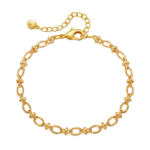 Gold Tone Fine Oval Link Bracelet — main view thumbnail