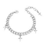 Men’s Curb Chain Star Charm Bracelet — main view thumbnail