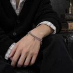 Men’s Curb Chain Star Charm Bracelet — second view thumbnail