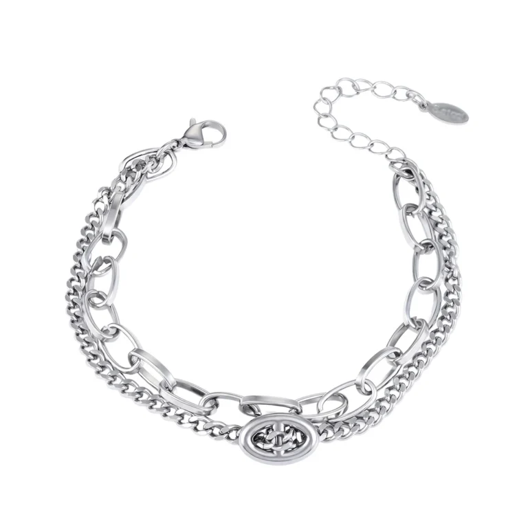 Men’s Medallion Mixed Chain Bracelet — product view