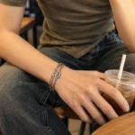 Men’s Medallion Mixed Chain Bracelet — second view thumbnail