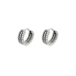 Men’s Textured Multi Row Hoop Earrings — main view thumbnail