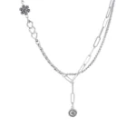 Men’s Layered Medallion Chain Necklace — main view thumbnail