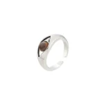 Men’s Brown Oval Accent Open Ring — main view thumbnail