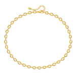 Gold Tone Small Oval Link Necklace — main view thumbnail