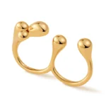 Gold Tone Double Open Bead Ring — main view thumbnail